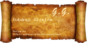 Gubányi Gizella névjegykártya